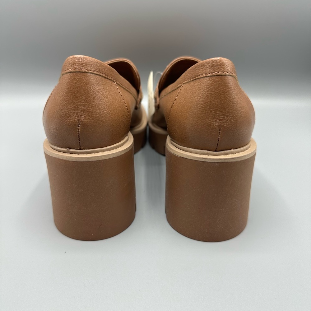 ana DIXEN Chunky Block Heel Oxford Loafers Shoes Women’s Size 6 Tan - Picture 5 of 7
